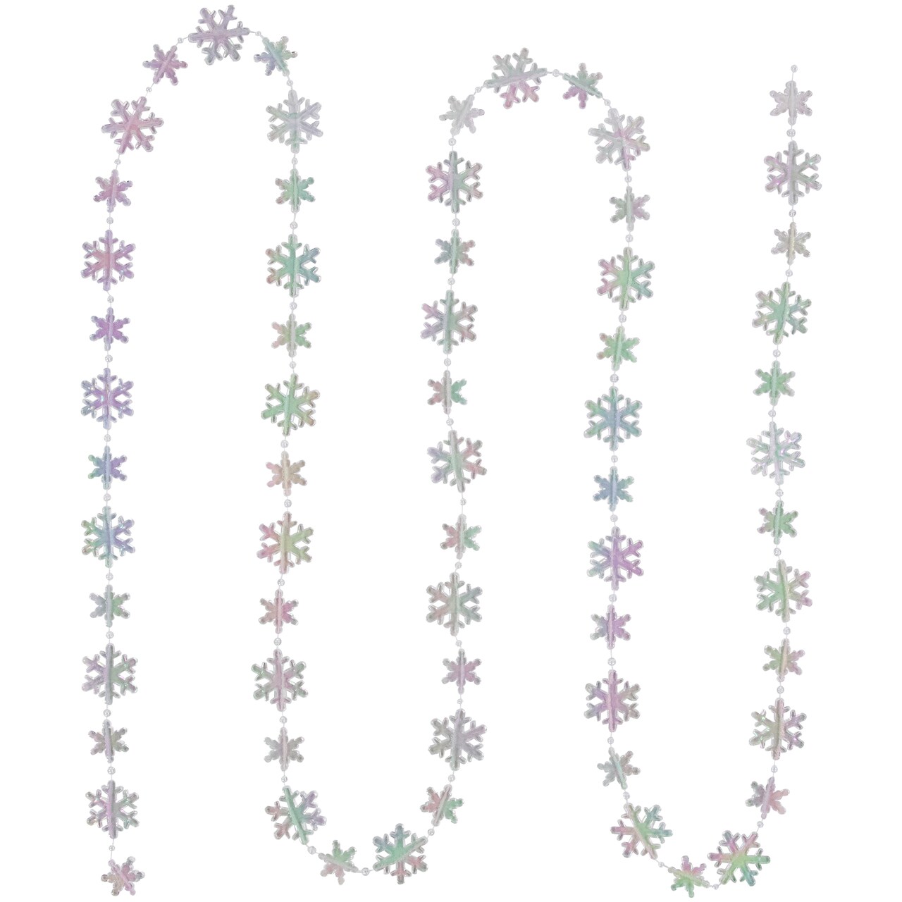 Northlight Snowflakes Christmas Garland - 8' x 1" - Iridescent - Unlit